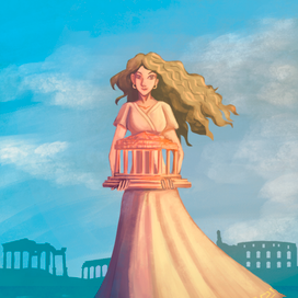 Девушка и Парфенон