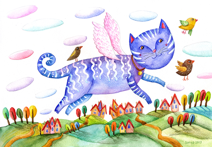 летающая кошка