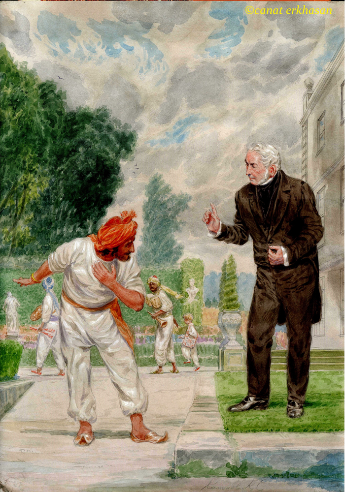 Иллюстрация к книге "Лунный камень" акварель. 28х38 см.  