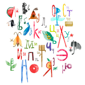 Летний алфавит. Авторский шрифт