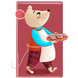 Мышь и булочки с корицей