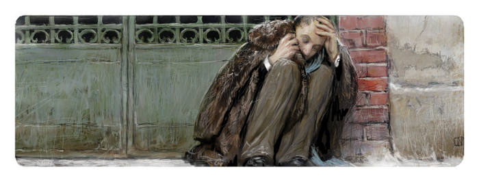 Ф. М. Достоевский "Подросток" заставка к 9 главе.