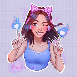 Стикер блогера для использования в соц. сетях