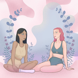 Иллюстрация с девушками