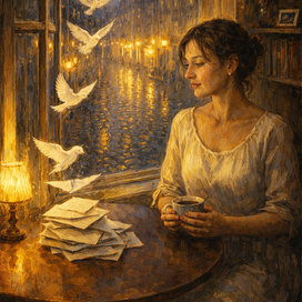 Обложка для книги. Иллюстрация. "Письма, которые я не отправила"