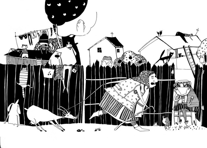 Как бабка козу-танкистку тащила