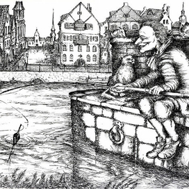 Кант на рыбалке с котами