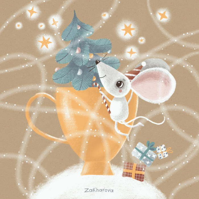 Мышонок новогодний