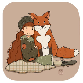 Девочка с лисой🦊🐾