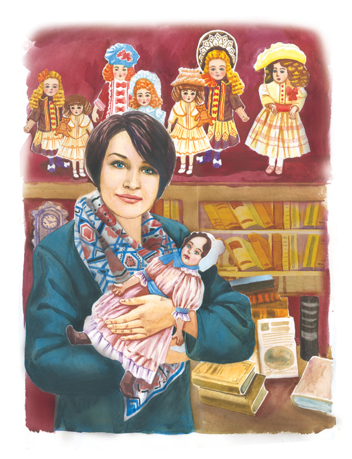 Иллюстрация для семейной книги с портретным сходством