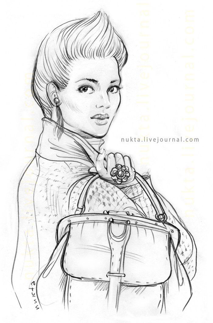 Скетч. Барышня с сумкой