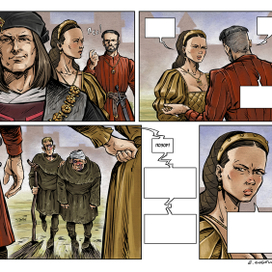Рабочие фрагменты комикса "Спасти принцев из Тауэра".