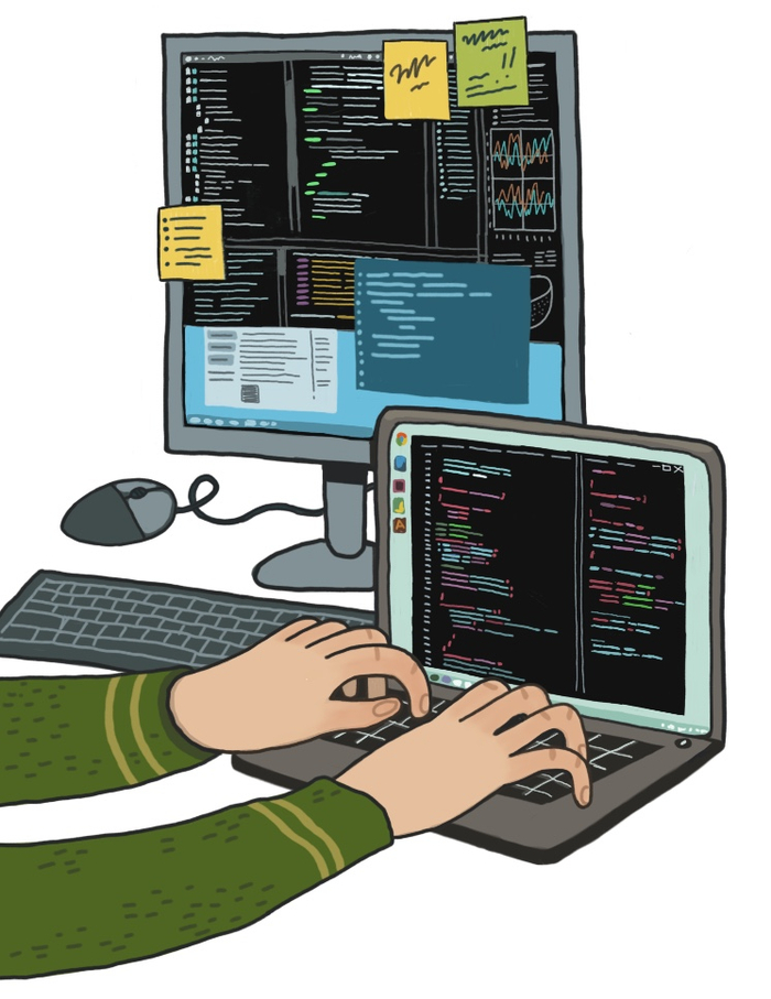 Иллюстрация для оформления статьи про программирование