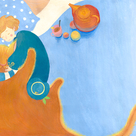 Разворот авторской книги *Что делают кошки, пока мы спим*