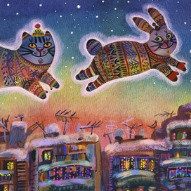 Новый год кролика-кота