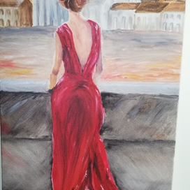 Девушка в красном