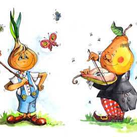 Иллюстрации по мотивам сказки "Чипполино"