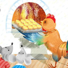 Иллюстрация к сказке "Колосок" (для проекта "Порт сказок")