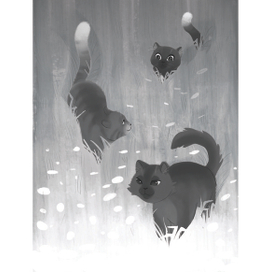 Иллюстрация для книги "Коты-воители" Эрин Хантер