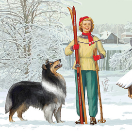 Декабрь. Девушки и собачки.