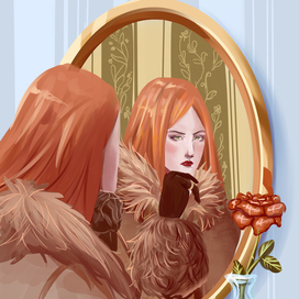 Женщина с цветком