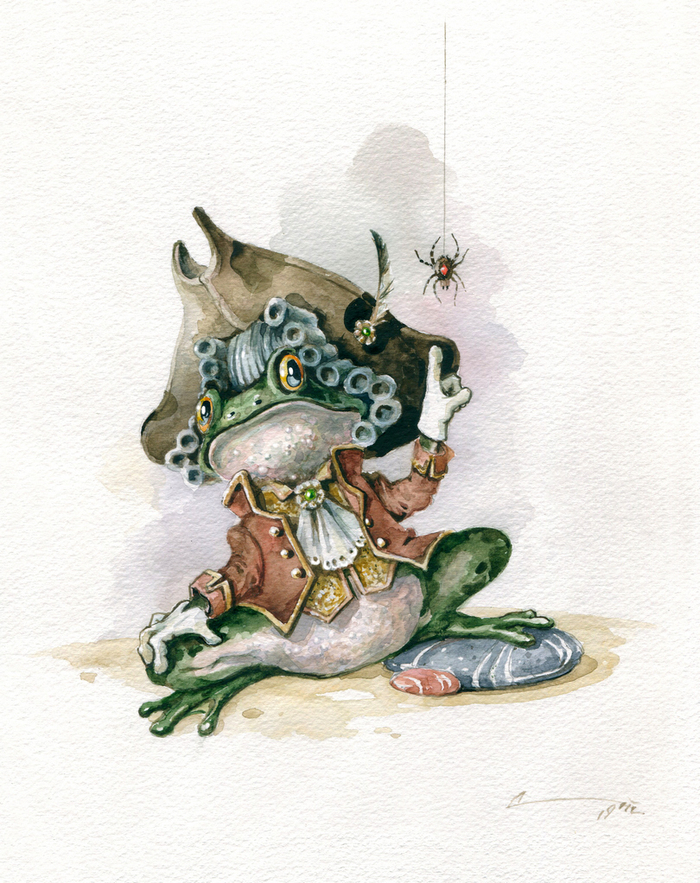 "Буду здесь сидеть, — сказал Лягушонок, — хоть до завтра..."