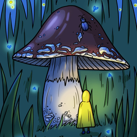 Mushroom in Night