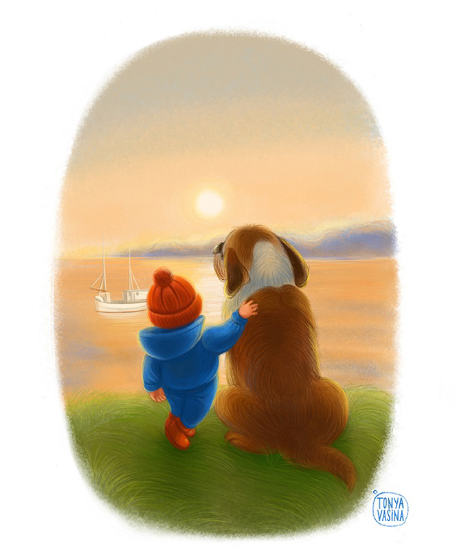 на рассвете