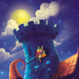 11. Иллюстрация к книге Е. Матюшкиной "Кот да Винчи. Оборотень разрушенного замка"