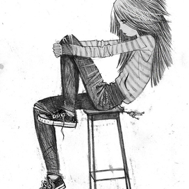 Девочка на табурете