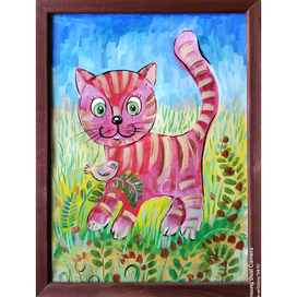 Котэ на прогулке.