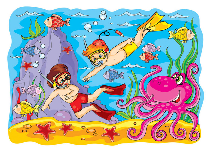 Аз и Бука под водой