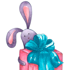 Зайчик с подарком