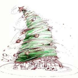 дети под елкой