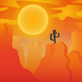 Знойное солнце пустыни