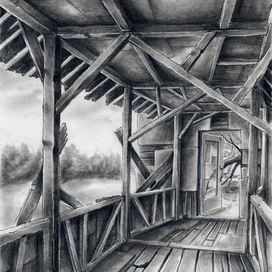 эскиз декорации к фильму "Три дня с придурком" реж. А.Козлов