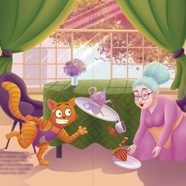 Знакомство бабушки и Коржика