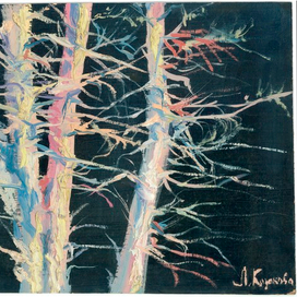 Освещённые фонарём