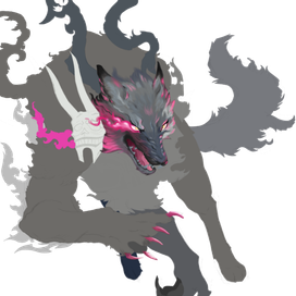 "Заброшенное". Волк. Любительский рисунок в Аutodesk sketchbook