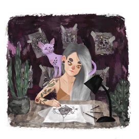 прилежная тату-мастер