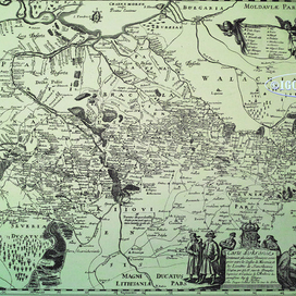 Гравюра карта Украины