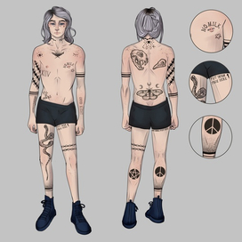 Александр Калинин, тату референс