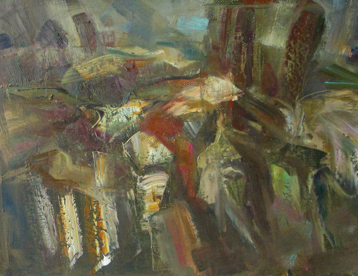 дождь над оврагом. этюд.