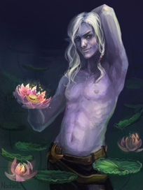 Дроу с цветком