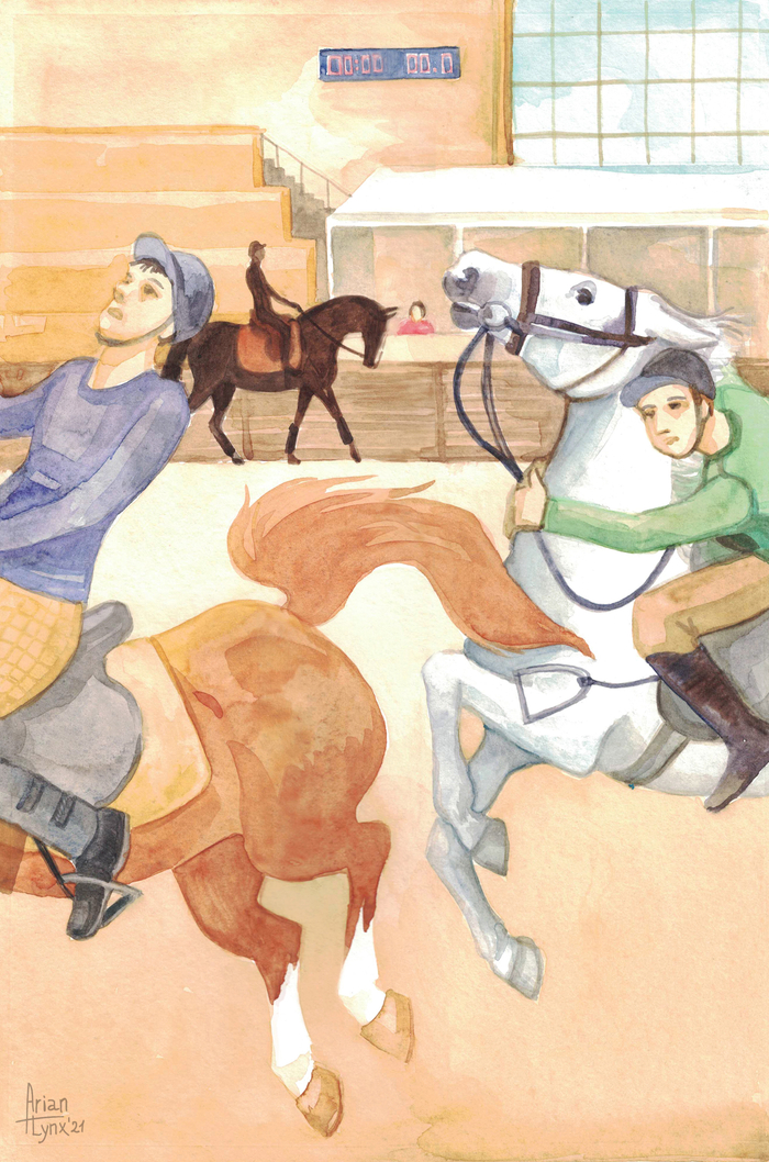 "Самый красивый конь" Б.Алмазова. Иллюстрация к 9 главе