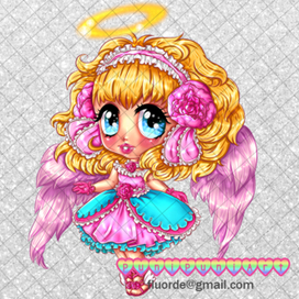 Ангел с розовыми крыльями