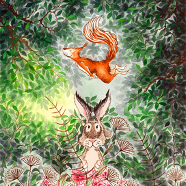 Иллюстрация к сказке Б.Заходера "Русачок"