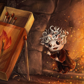 Обложка на конкурс от детского издательства «40 книг» к сказочной повести Анны Ермолаевой «Райфолли — человечки из печной трубы».