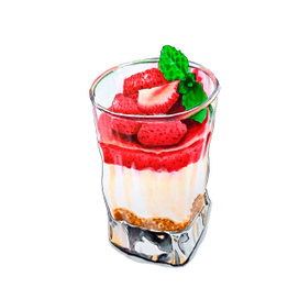 Клубника чизкейк в стакане