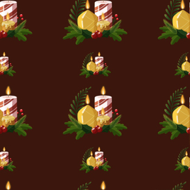 Новогодний паттерн со свечами